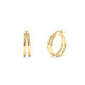16MM Dual Row Hoops in 14K Gold — view 1