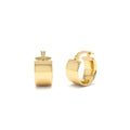 8MM Wide Hoop Earrings in 14K Gold — view 1