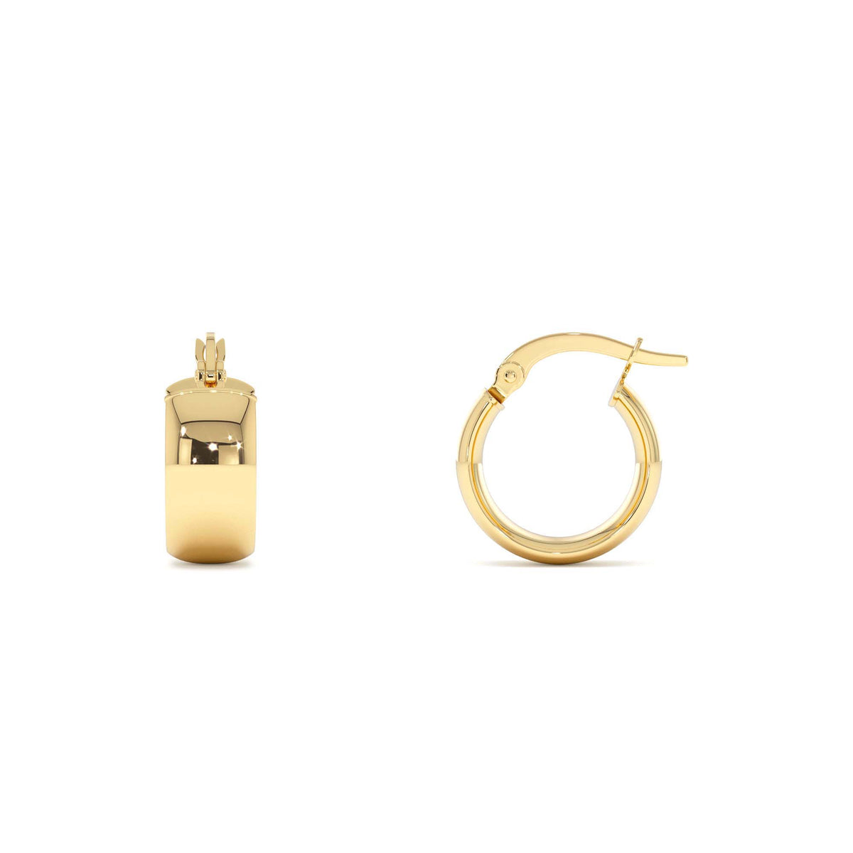 6MM Bold Mini Hoops in 14K Gold — view 2