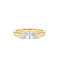 0.75 CTW Marquise Shaped East-West Lab-Grown Engagement Ring in 14K Gold — view 1