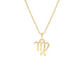 Virgo Zodiac Charm Necklace in 14K Gold — view 1
