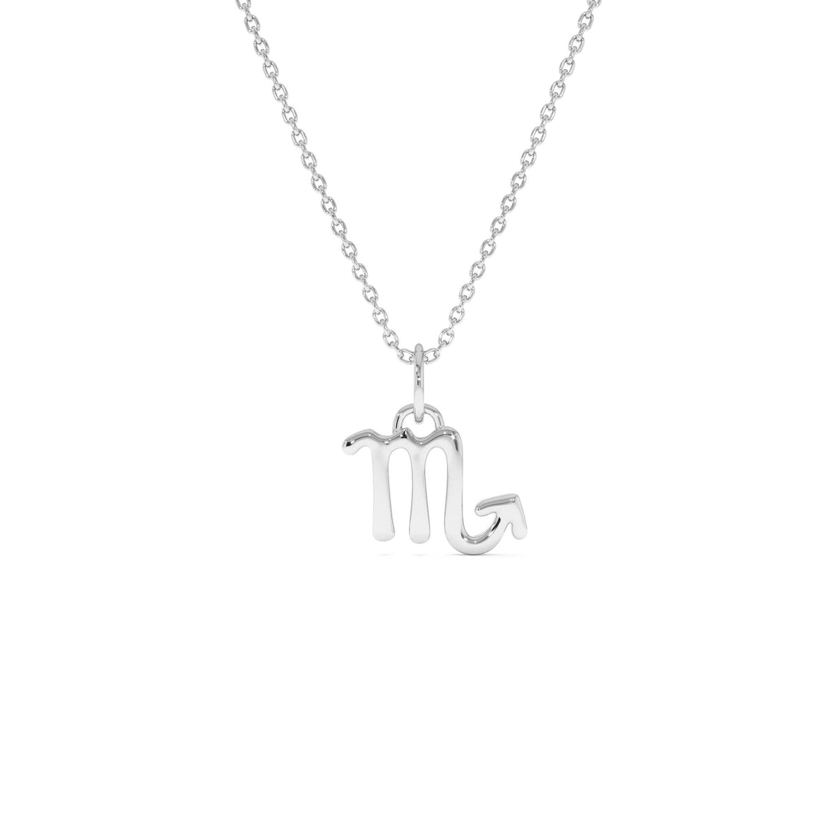 Scorpio Zodiac Charm Necklace in 14K Gold — view 2