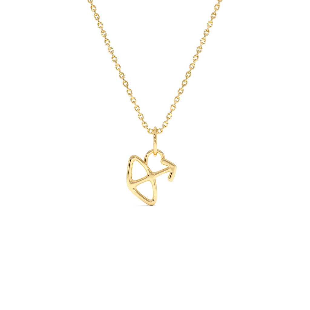 Sagittarius Zodiac Charm Necklace in 14K Gold — view 1