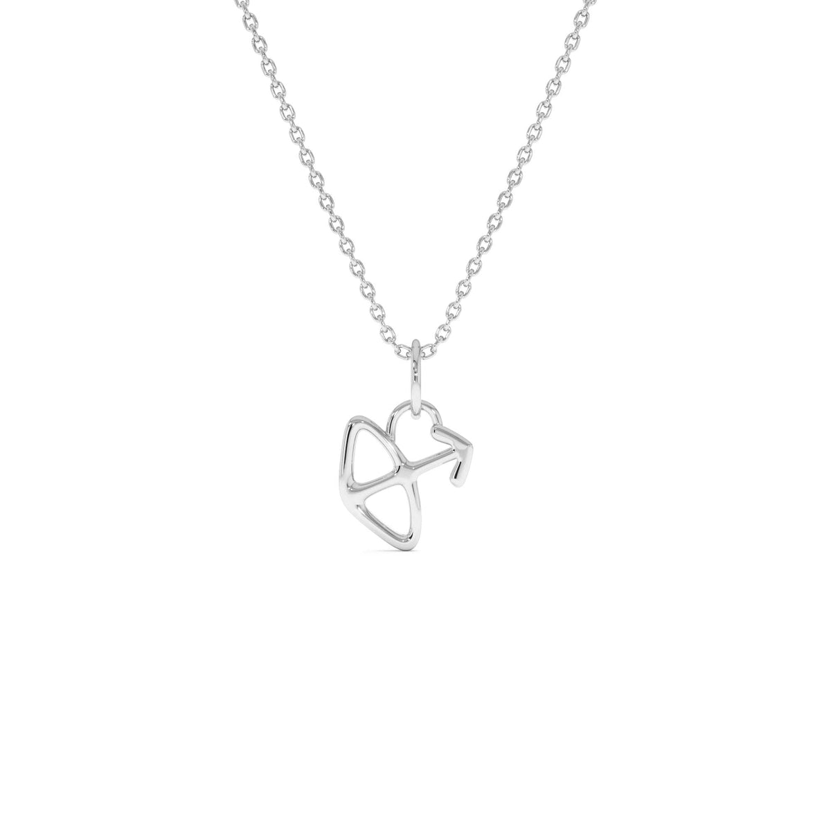 Sagittarius Zodiac Charm Necklace in 14K Gold — view 2