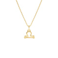Libra Zodiac Charm Necklace in 14K Gold — view 1