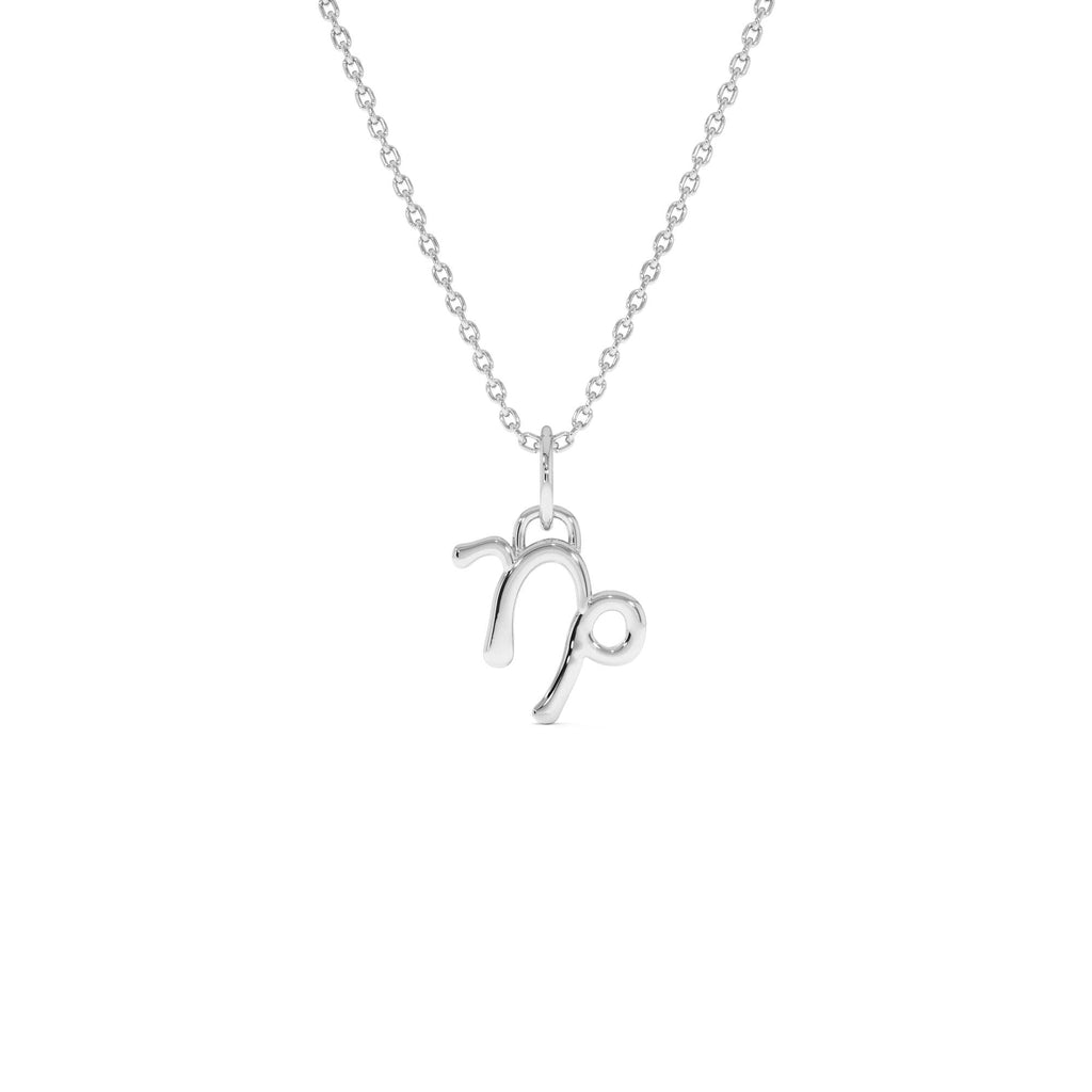 Capricorn Zodiac Charm Necklace in 14K Gold — view 2