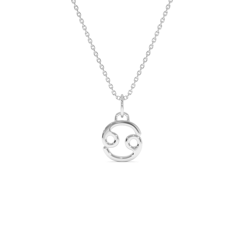 Cancer Zodiac Charm Necklace in 14K Gold — view 2