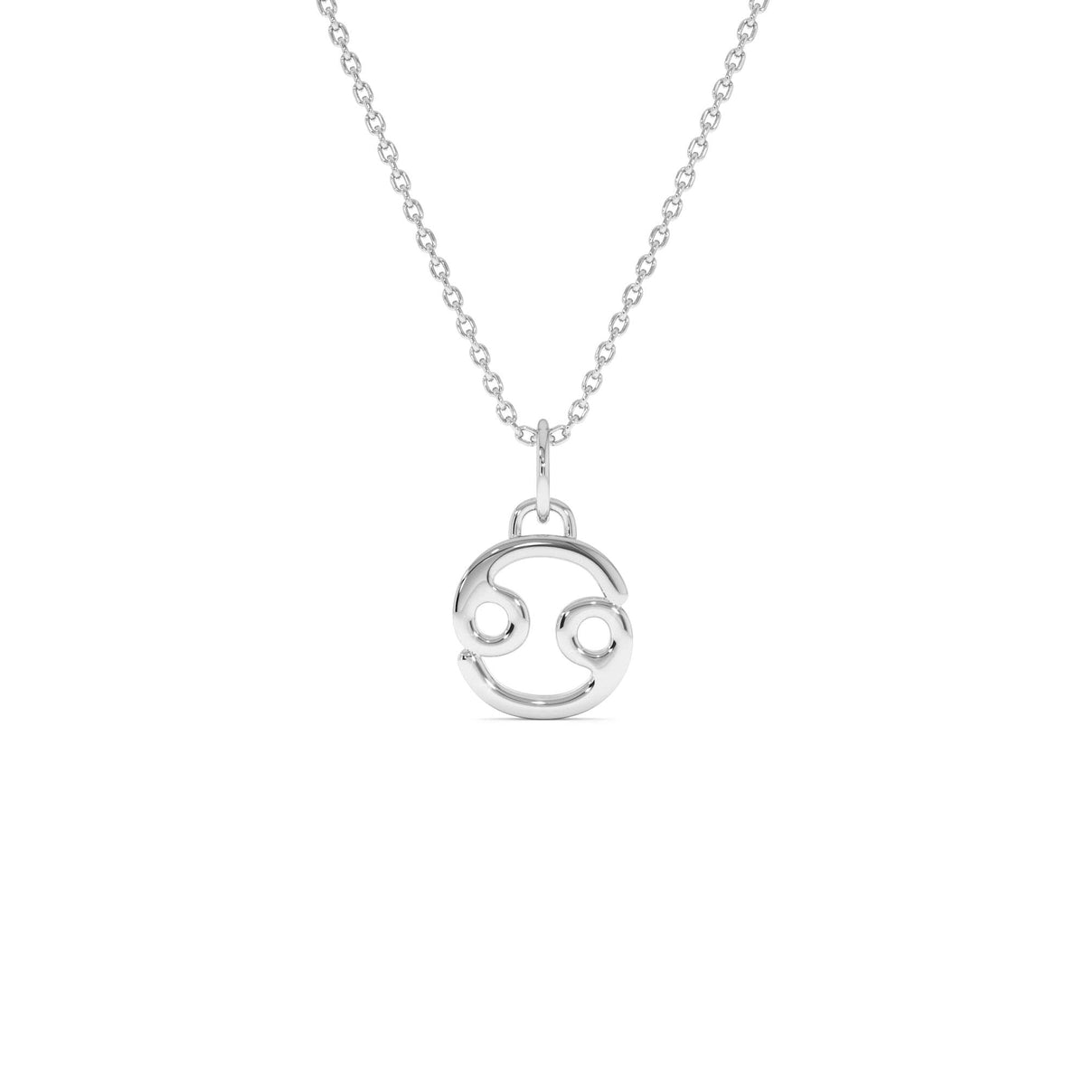 Cancer Zodiac Charm Necklace in 14K Gold — view 2