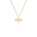 Aries Zodiac Charm Necklace in 14K Gold — view 1