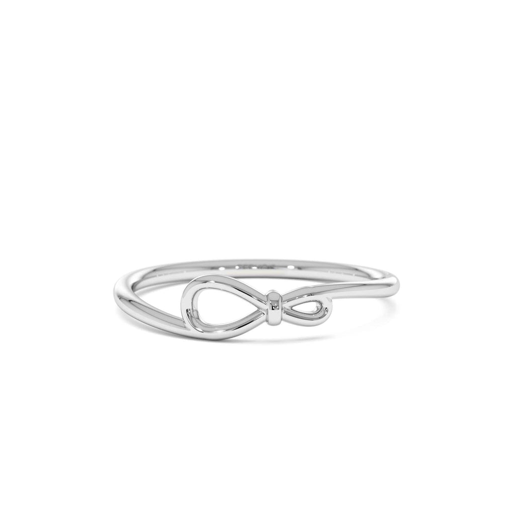 Minimalist Knot Band in 14K Gold — view 4