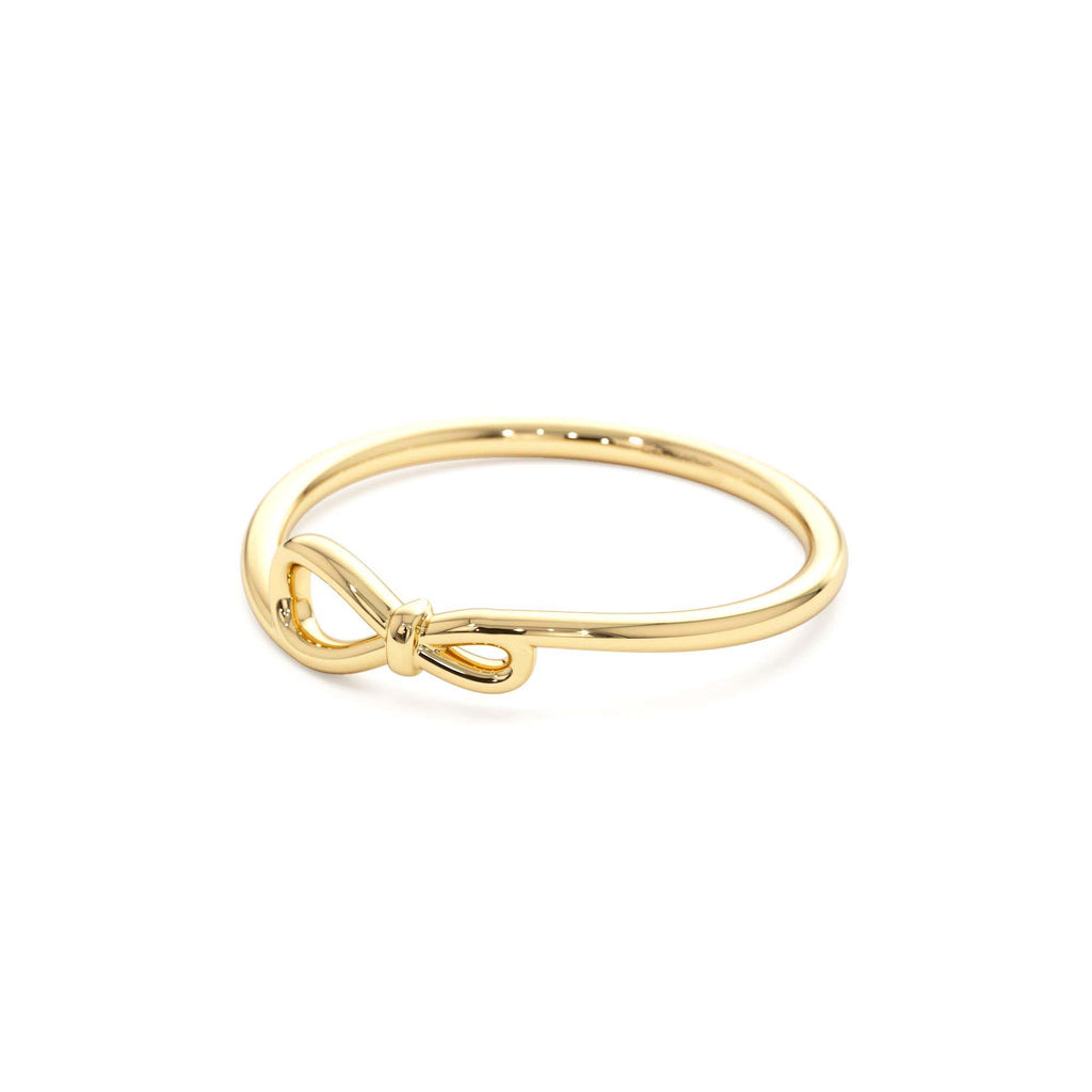 Minimalist Knot Band in 14K Gold — view 2