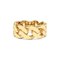 8MM Cuban Link Ring in 14K Gold — view 1