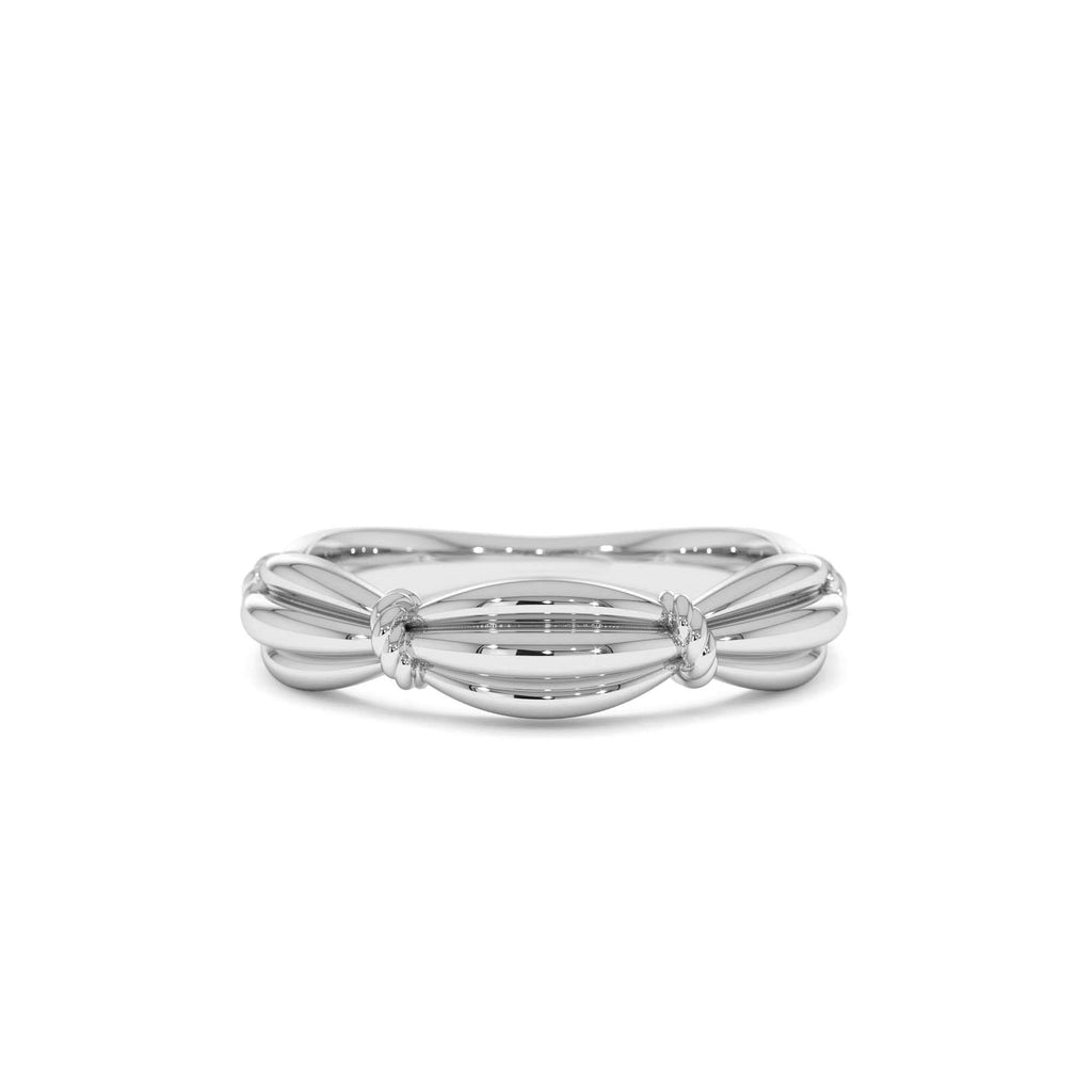 Textured Knot Ring in 14K Gold — view 4