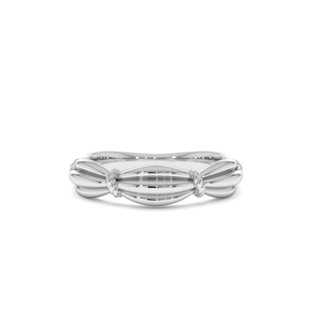 Textured Knot Ring in 14K Gold — view 4