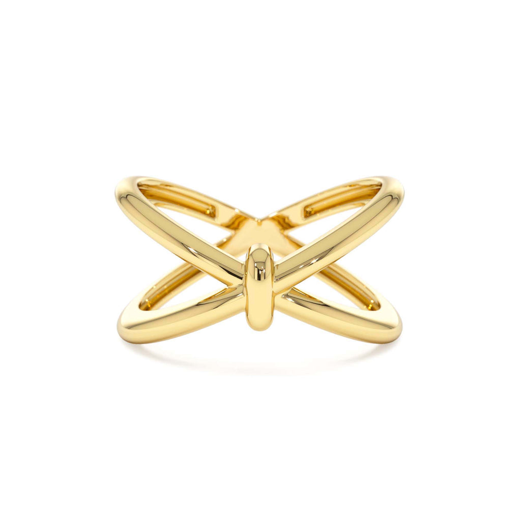 Crossover Band in 14K Gold — view 1