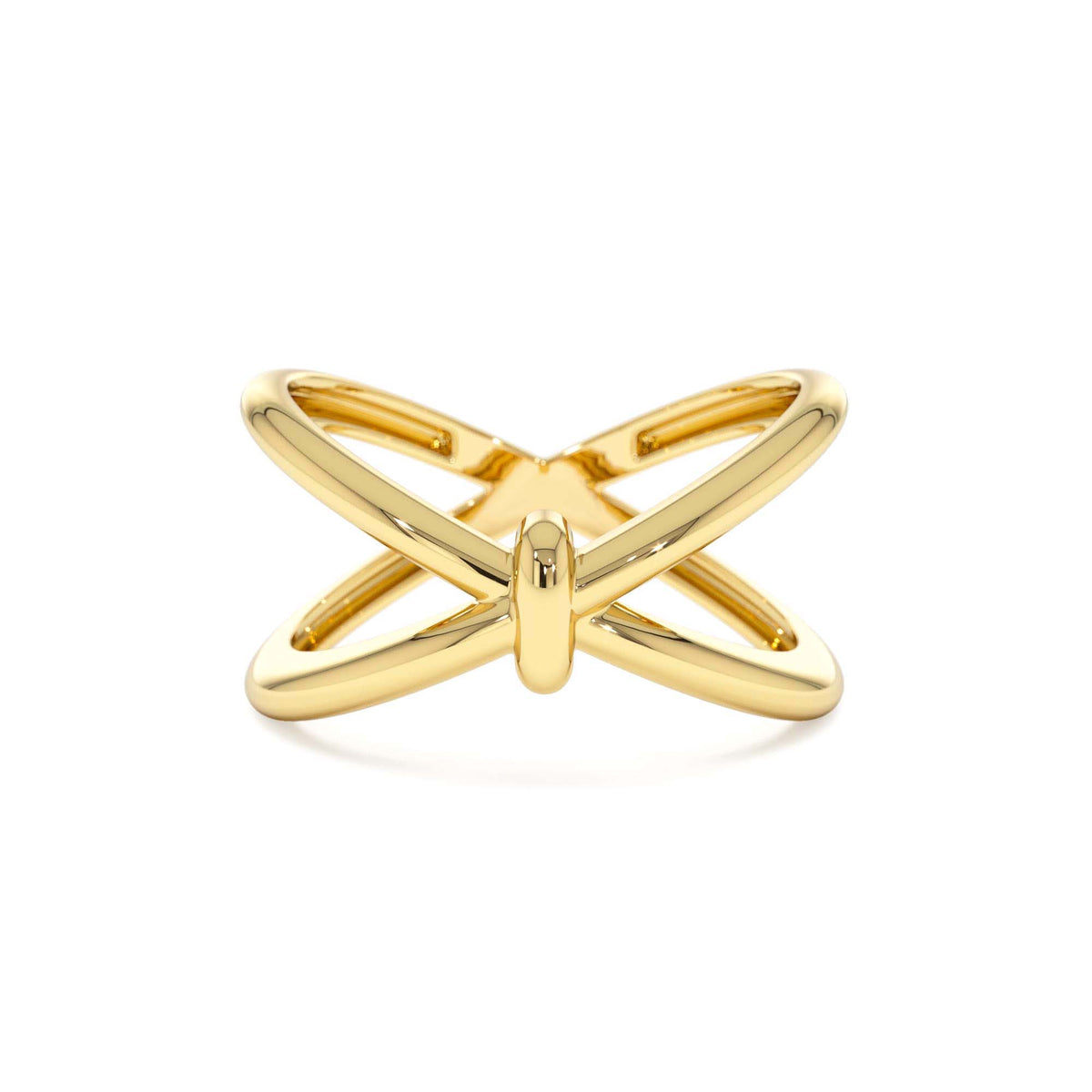 Crossover Band in 14K Gold — view 1
