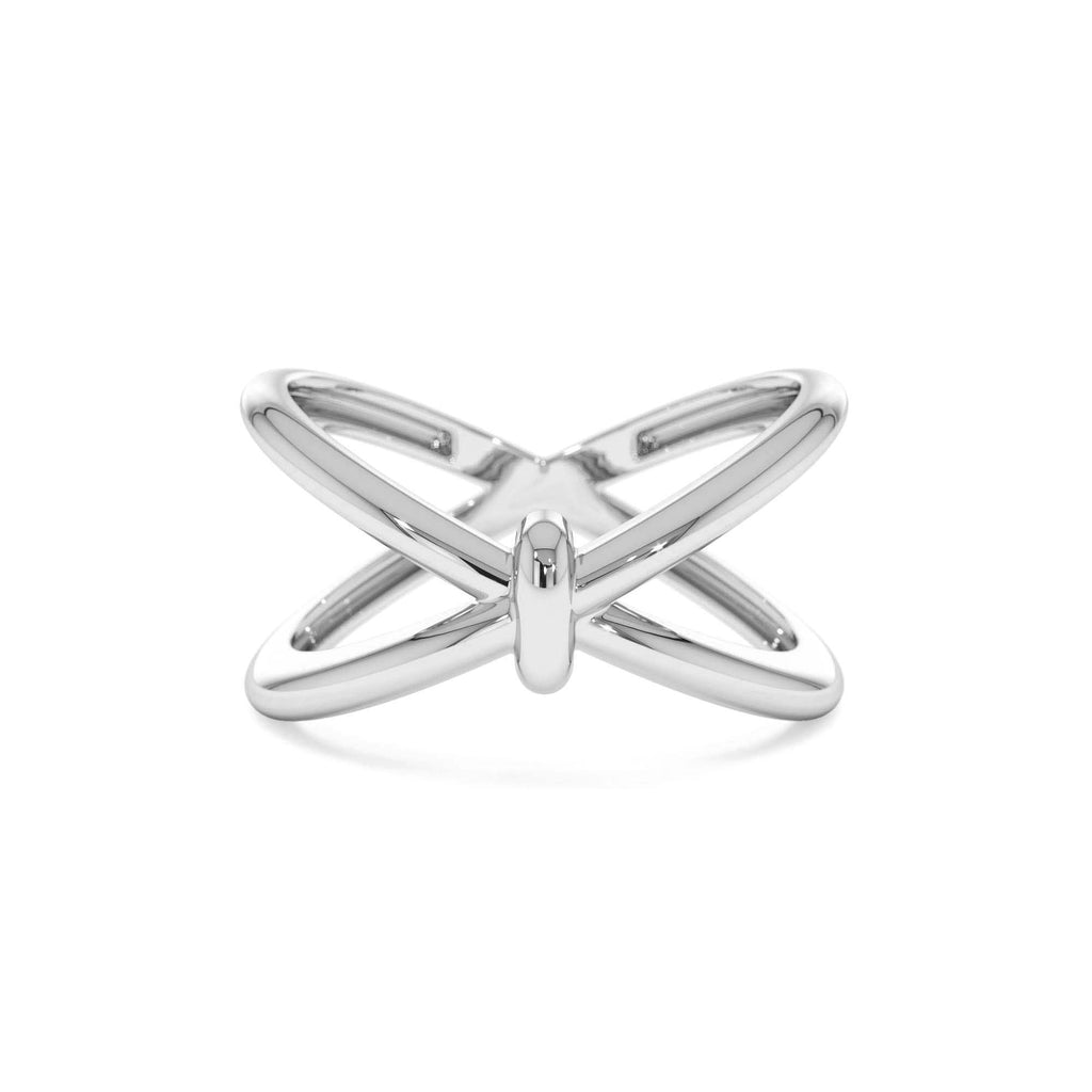 Crossover Band in 14K Gold — view 4