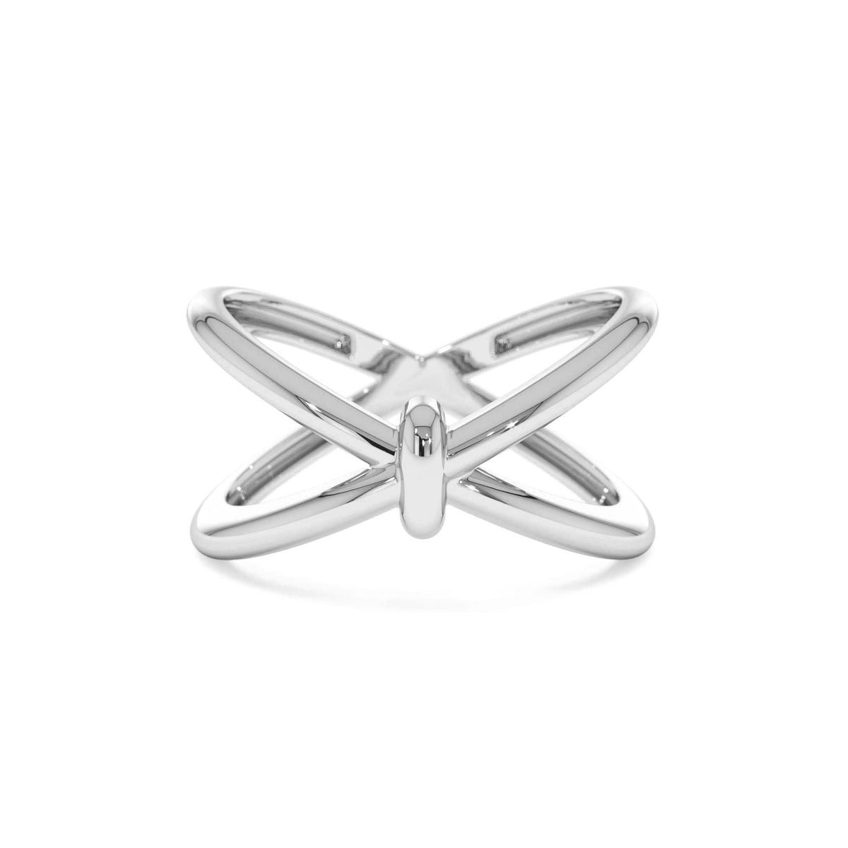 Crossover Band in 14K Gold — view 4