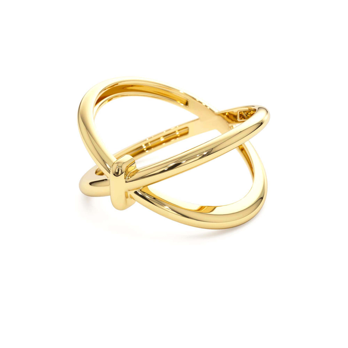 Crossover Band in 14K Gold — view 2