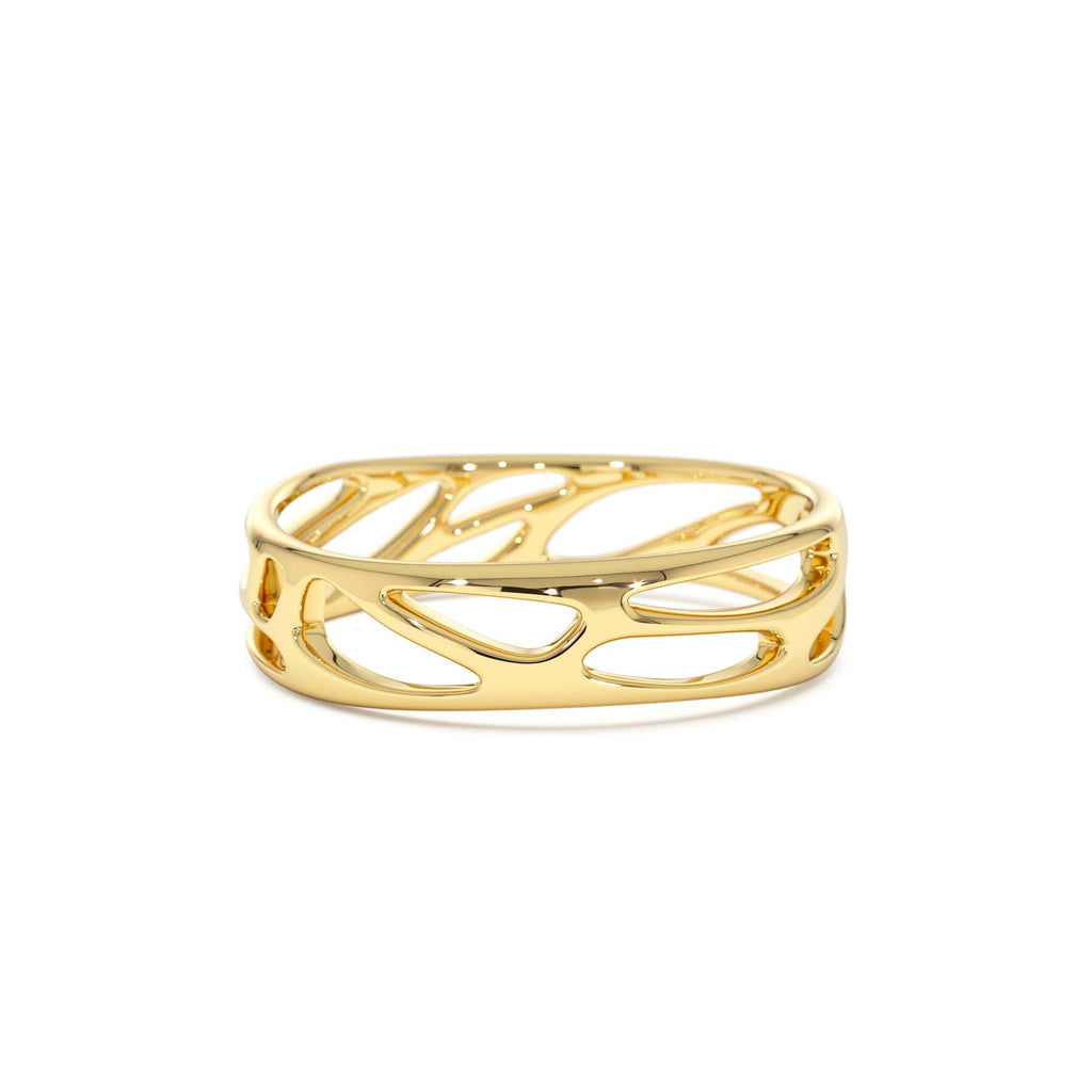 Sculptural Band in 14K Gold — view 1