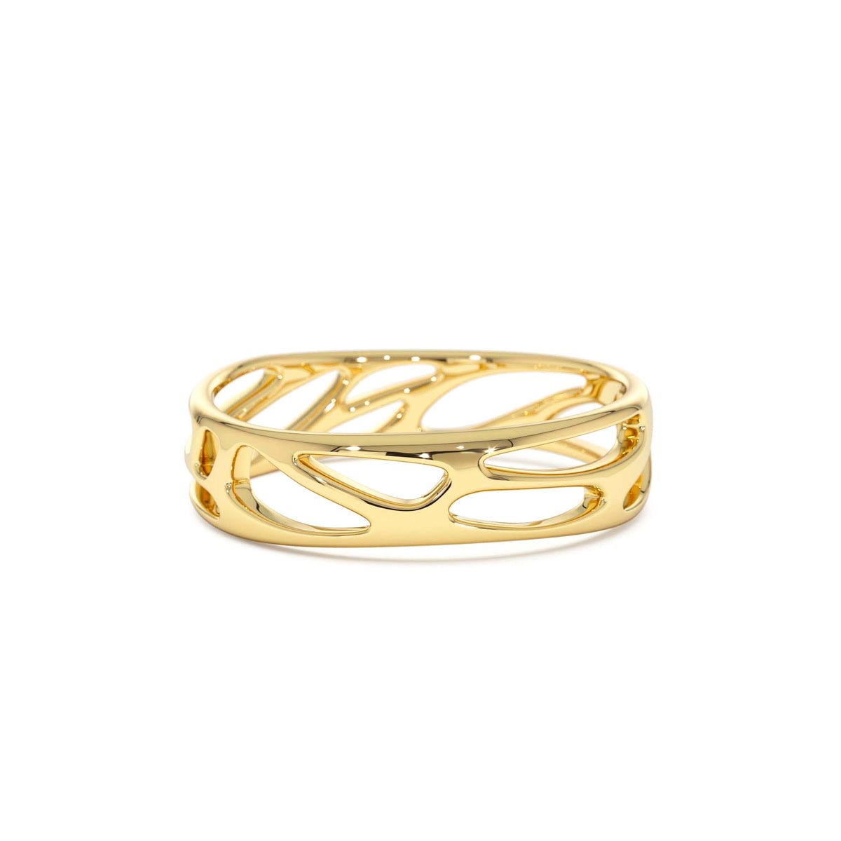 Sculptural Band in 14K Gold — view 1