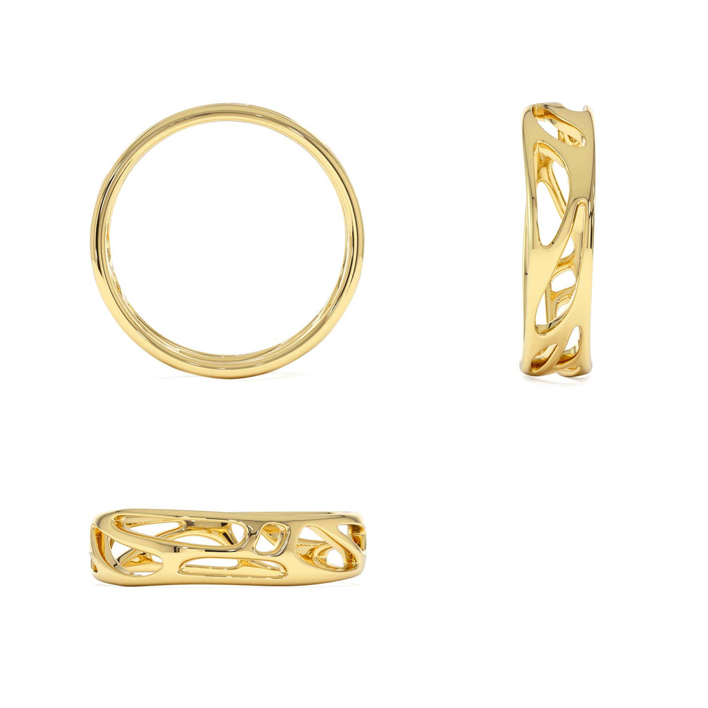 Sculptural Band in 14K Gold — view 3
