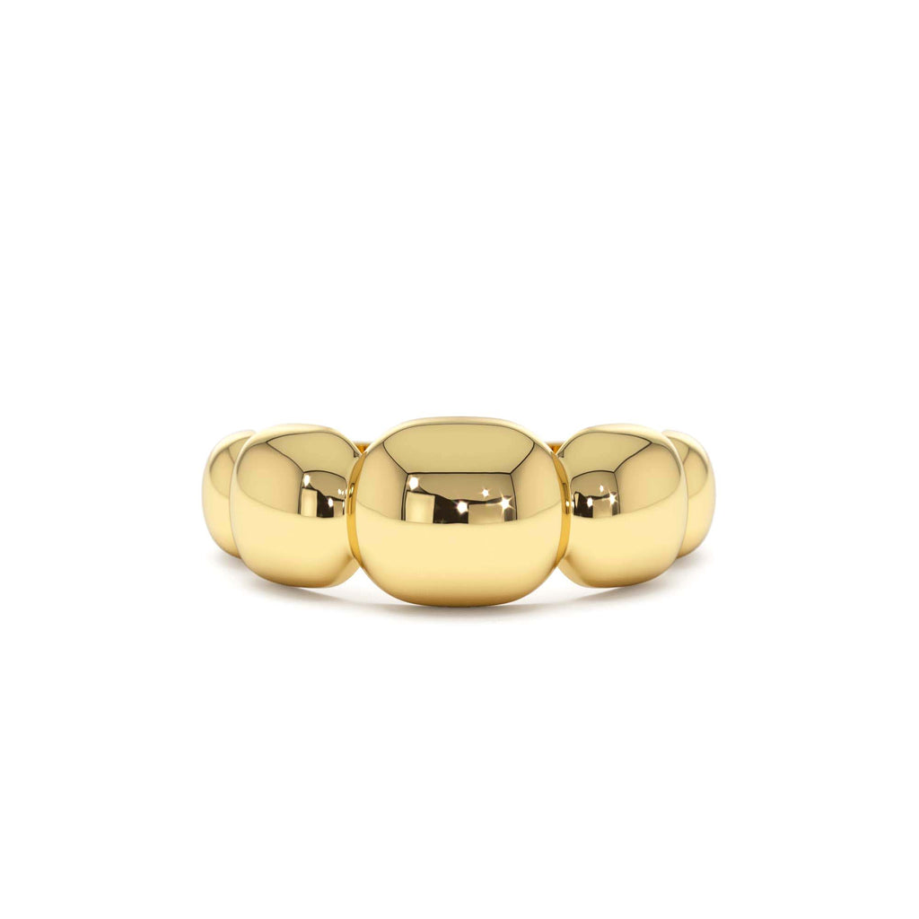 Puffy Gold Band in 14K Gold — view 1