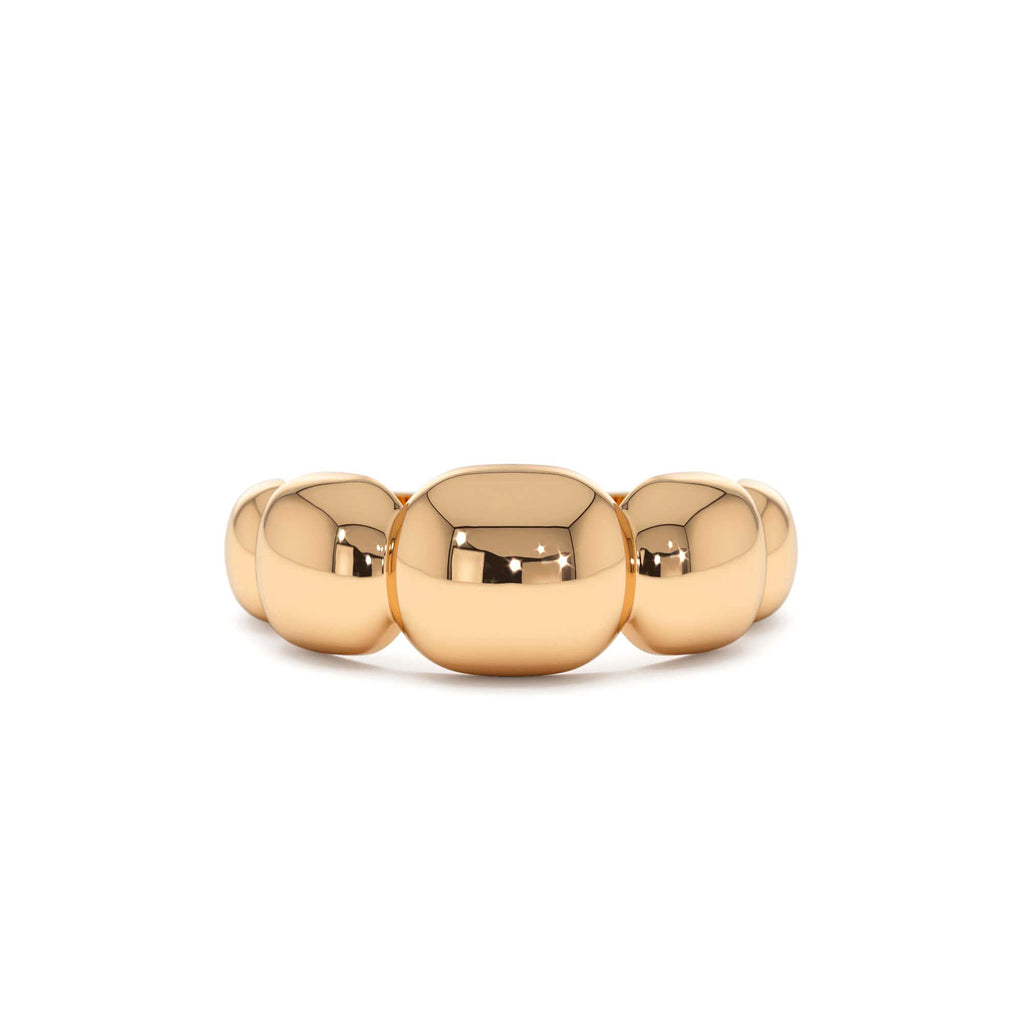 Puffy Gold Band in 14K Gold — view 5