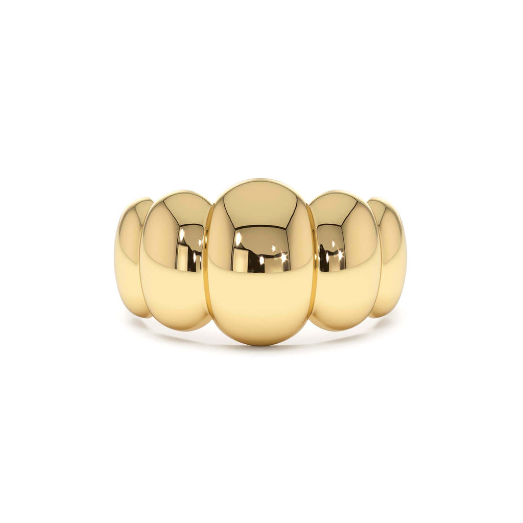 Bubble Dome Statement Ring in 14K Gold — view 1