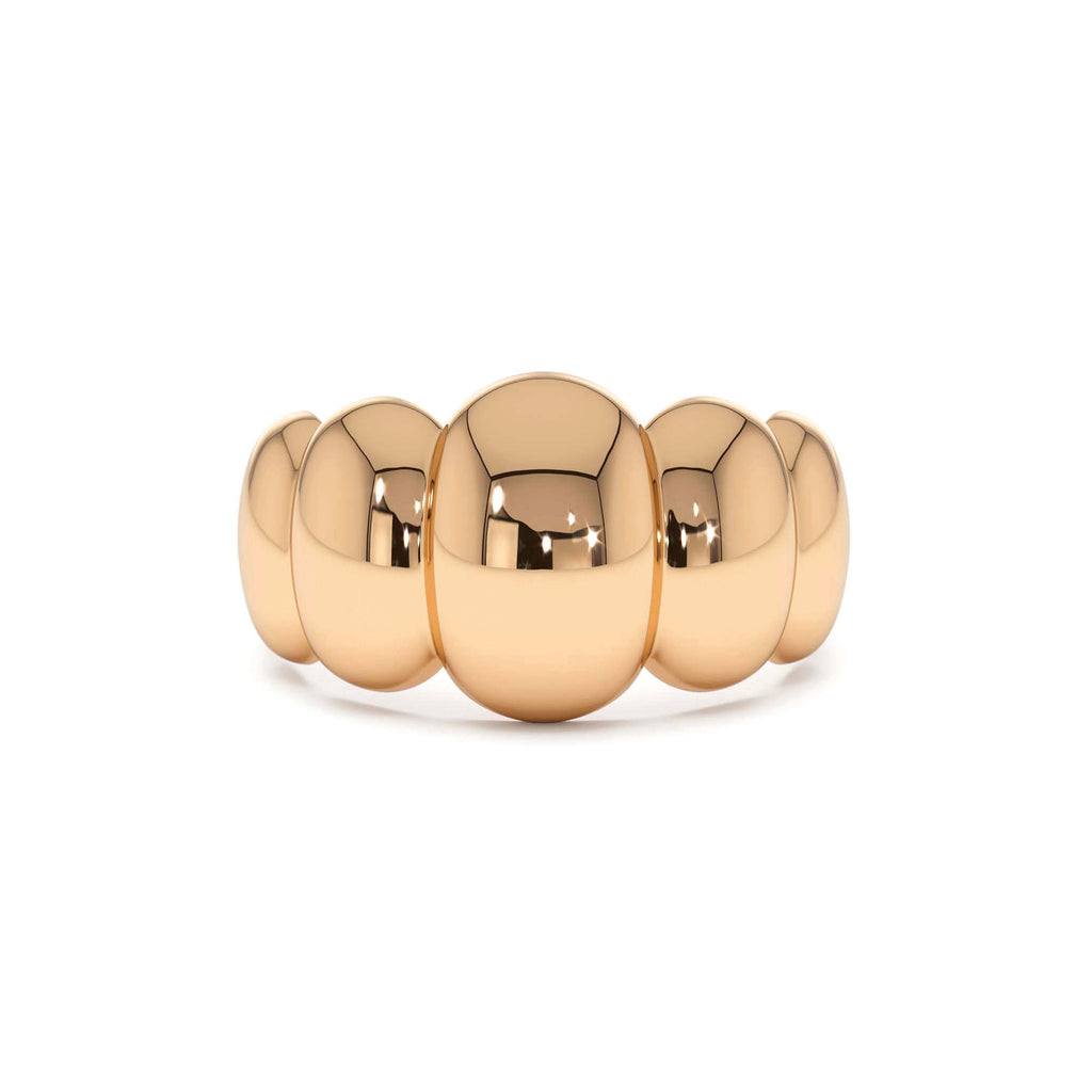 Bubble Dome Statement Ring in 14K Gold — view 5