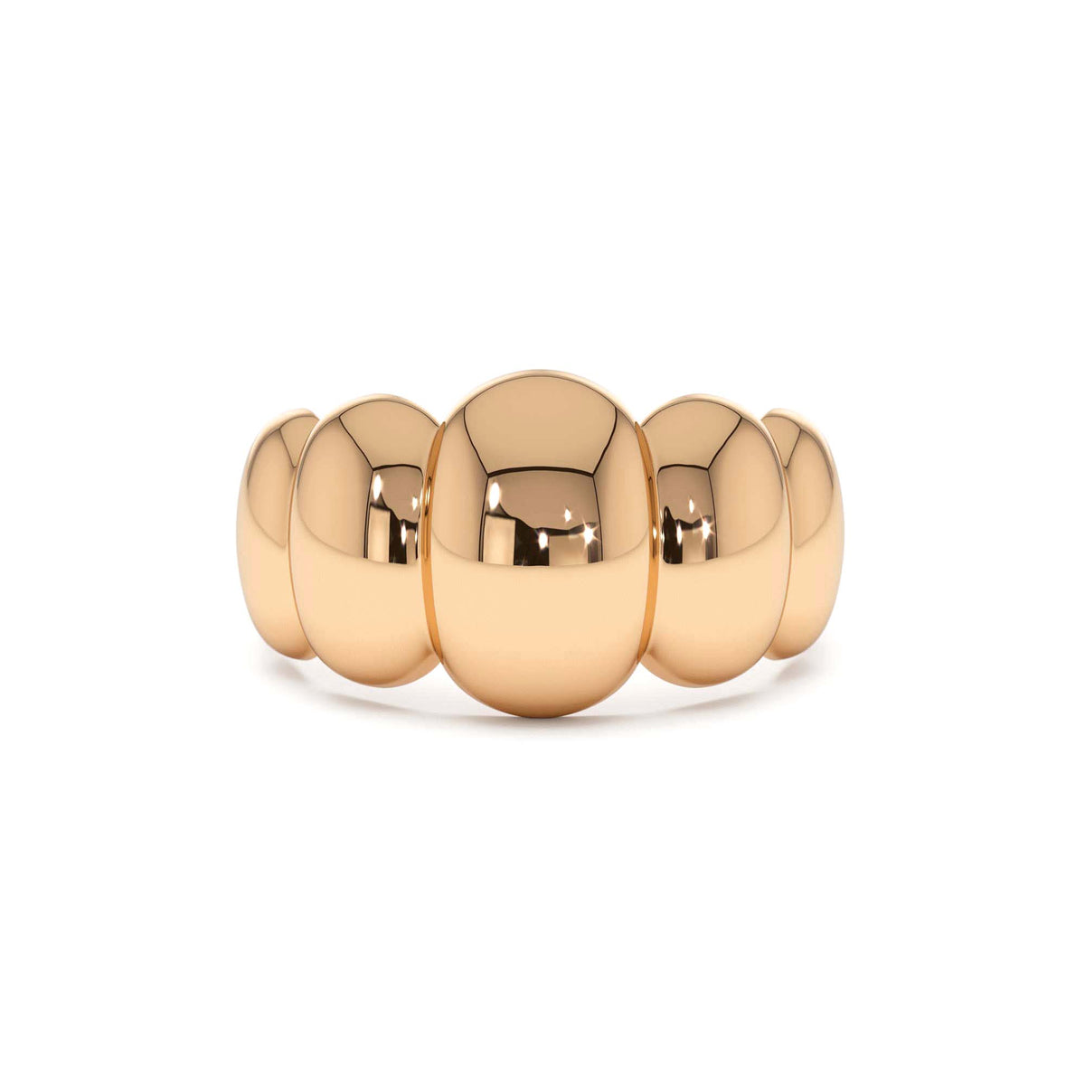 Bubble Dome Statement Ring in 14K Gold — view 5