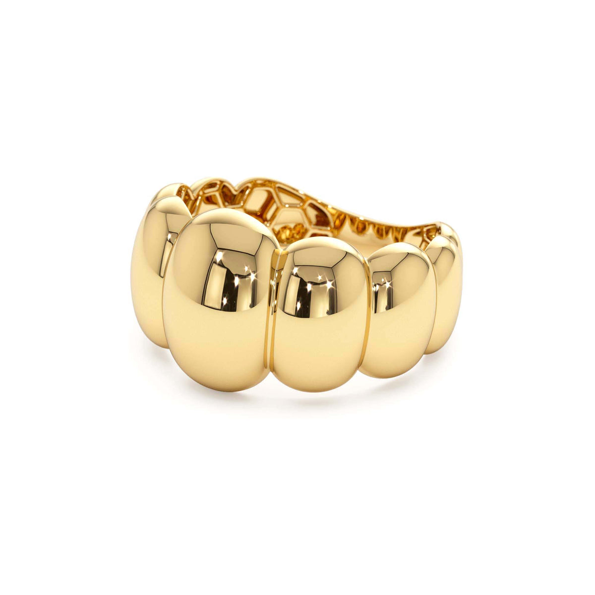 Bubble Dome Statement Ring in 14K Gold — view 2