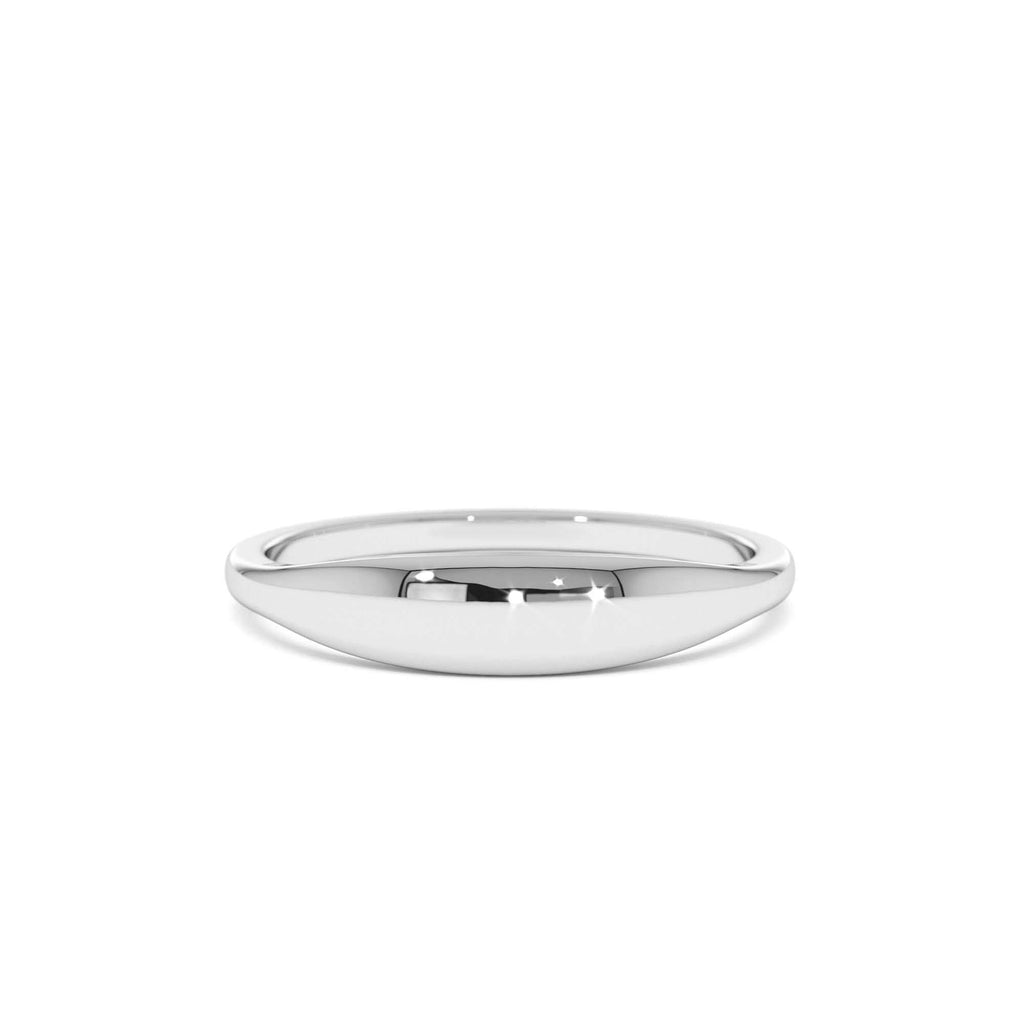 Tapered Dome Gold Ring in 14K Gold — view 4