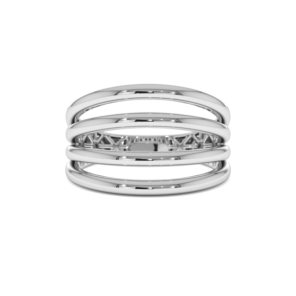 Four Band Statement Ring in 14K Gold — view 4