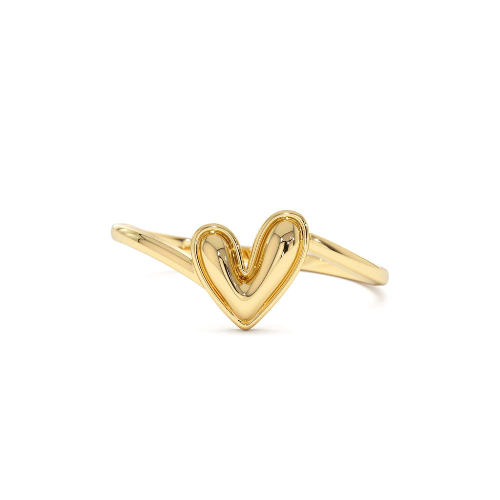 Love Heart Ring in 14K Gold — view 1
