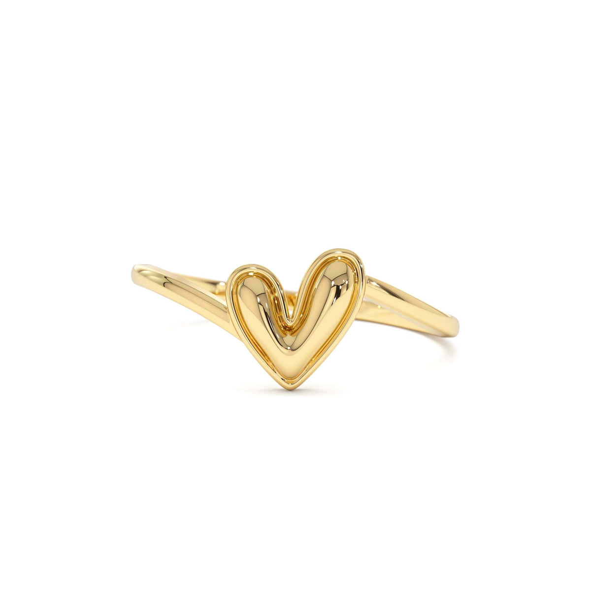Love Heart Ring in 14K Gold — view 1