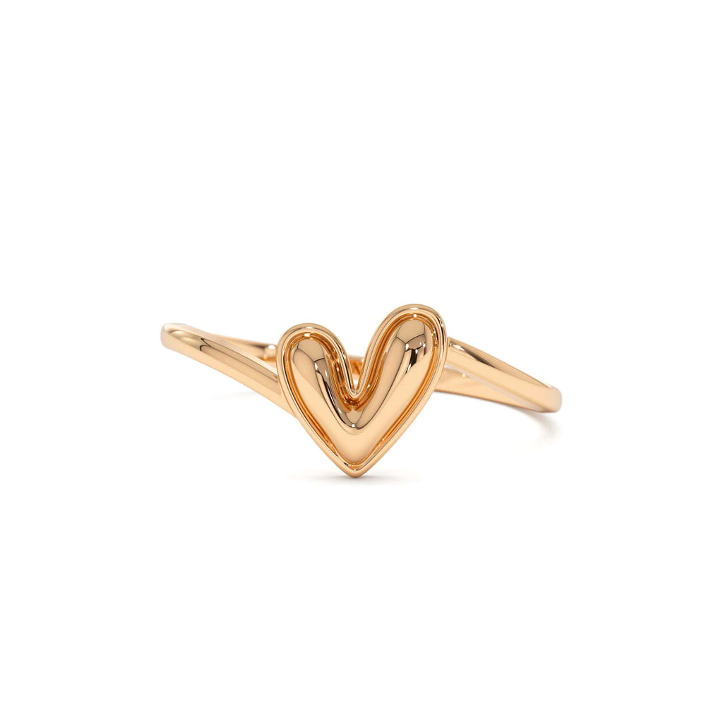 Love Heart Ring in 14K Gold — view 5