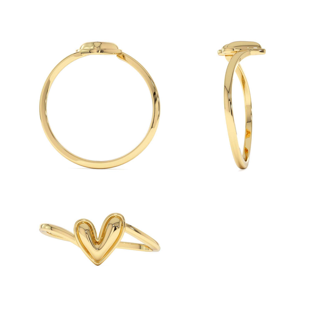 Love Heart Ring in 14K Gold — view 3