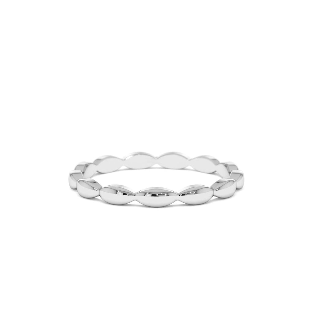 Plain Gold Minimalist Marquise Shape Ring in 14K Gold — view 4