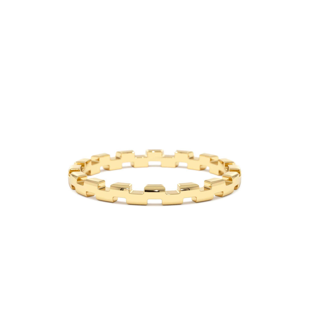 Stackable Link Ring in 14K Gold — view 1