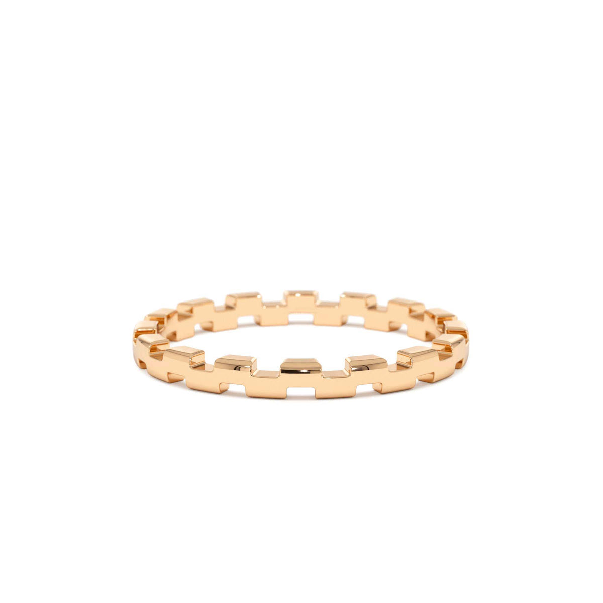 Stackable Link Ring in 14K Gold — view 5