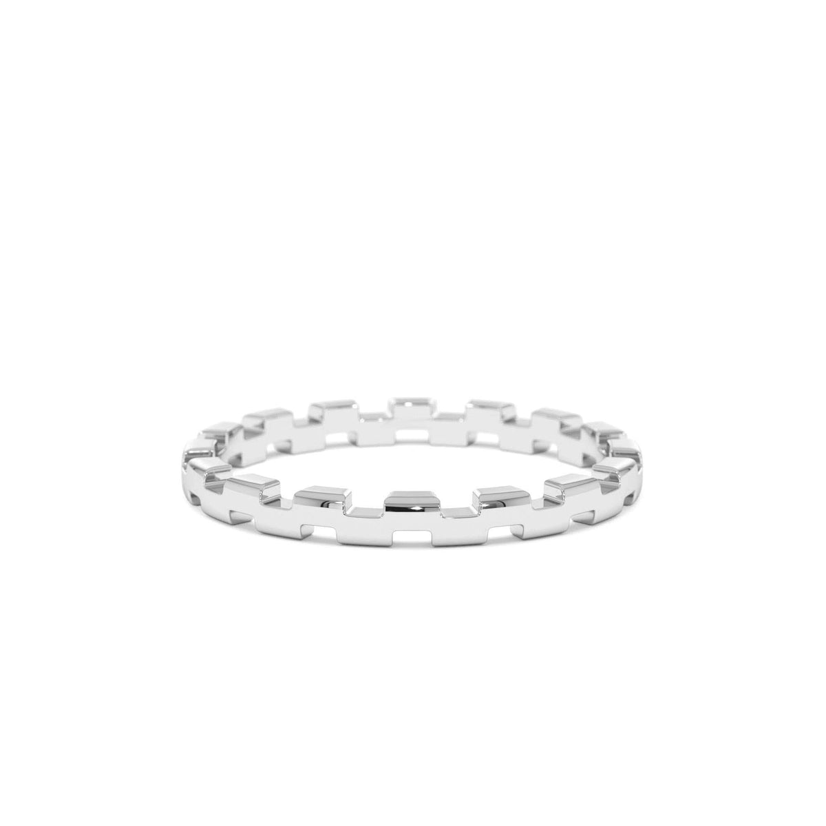 Stackable Link Ring in 14K Gold — view 4