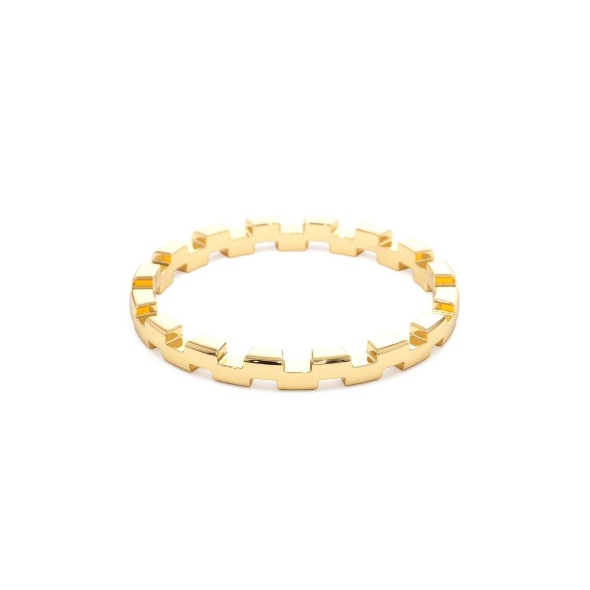 Stackable Link Ring in 14K Gold — view 2