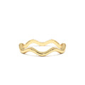 Minimalist Wave Ring in 14K Gold — view 1