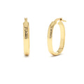 Oval Dome Hoop Earrings in 14K Gold — view 1