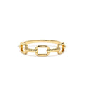Twisted Unique Rope Band in 14K Gold — view 1