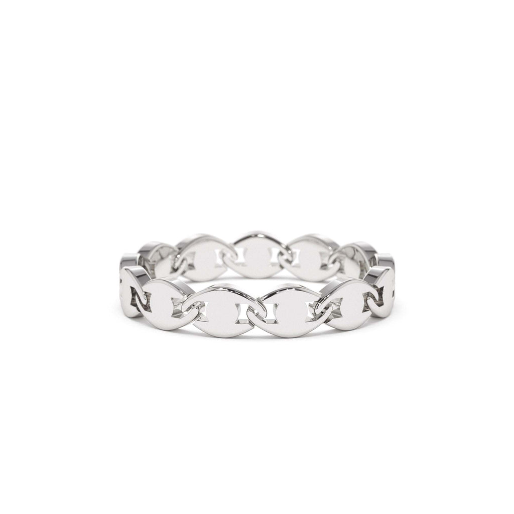 Chain Link Ring in 14K Gold — view 4