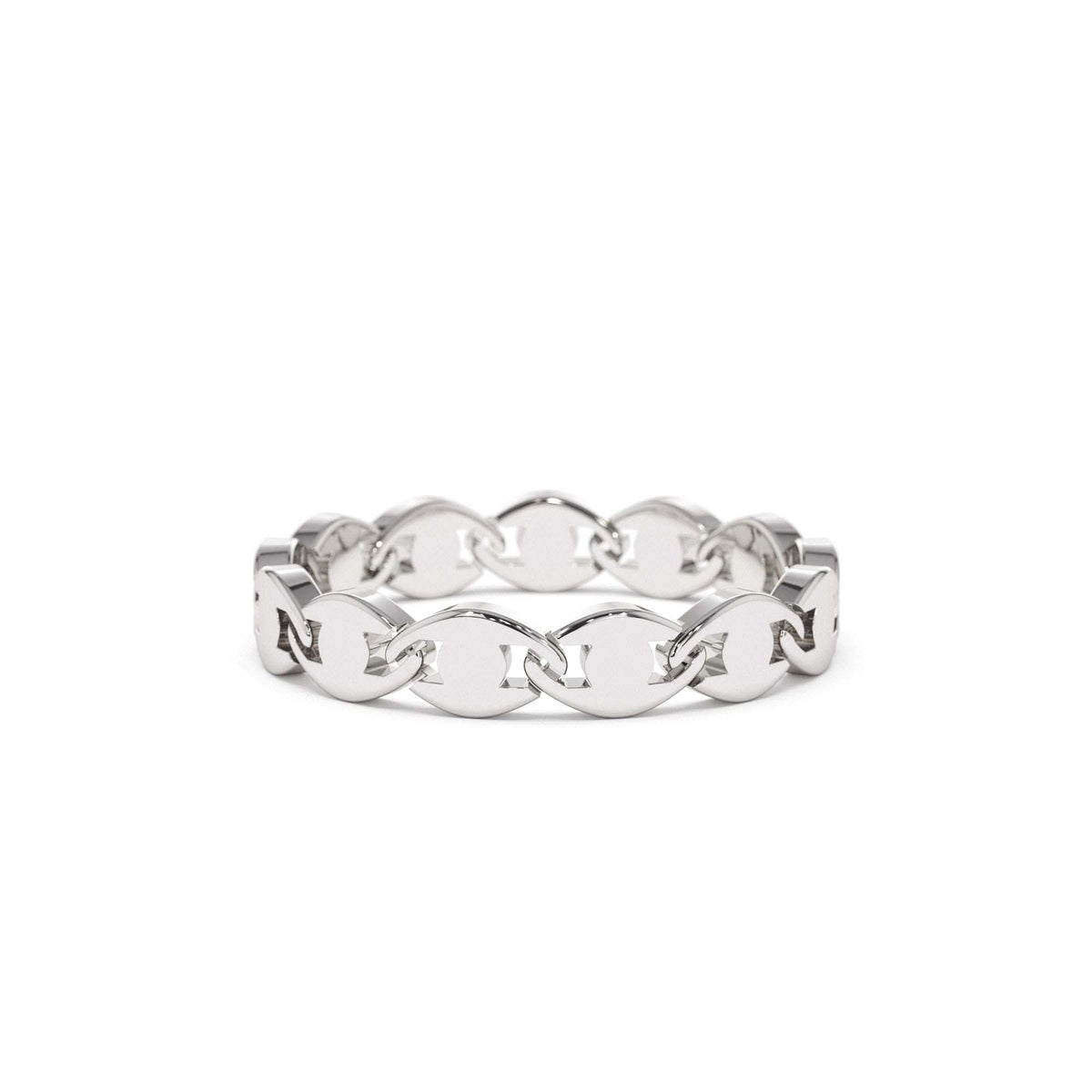 Chain Link Ring in 14K Gold — view 4