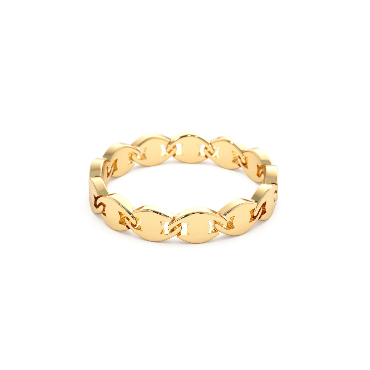 Chain Link Ring in 14K Gold — view 2
