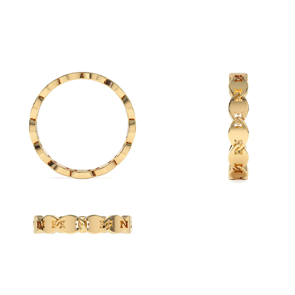 Chain Link Ring in 14K Gold — view 3